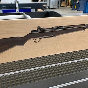 M1 Garand Rifle 1:1 Scale Painted Engraving Wall Art