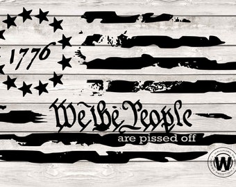 We the People 1776 Distressed Flag SVG (Digital File)