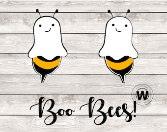 Boo Bees Halloween SVG PNG, Funny Cricut File (Digital File)