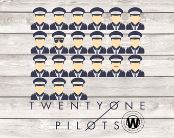 21 Pilots SVG, T-shirt Design (Digital Download)