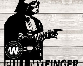 DarthVader Pull My Finger SVG file, DadJoke, Star Wars, Darth Vader