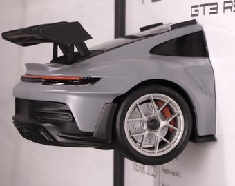 3D Porsche 911 GT3 RS Wall Art, Sports Car Framed Decor, 3D