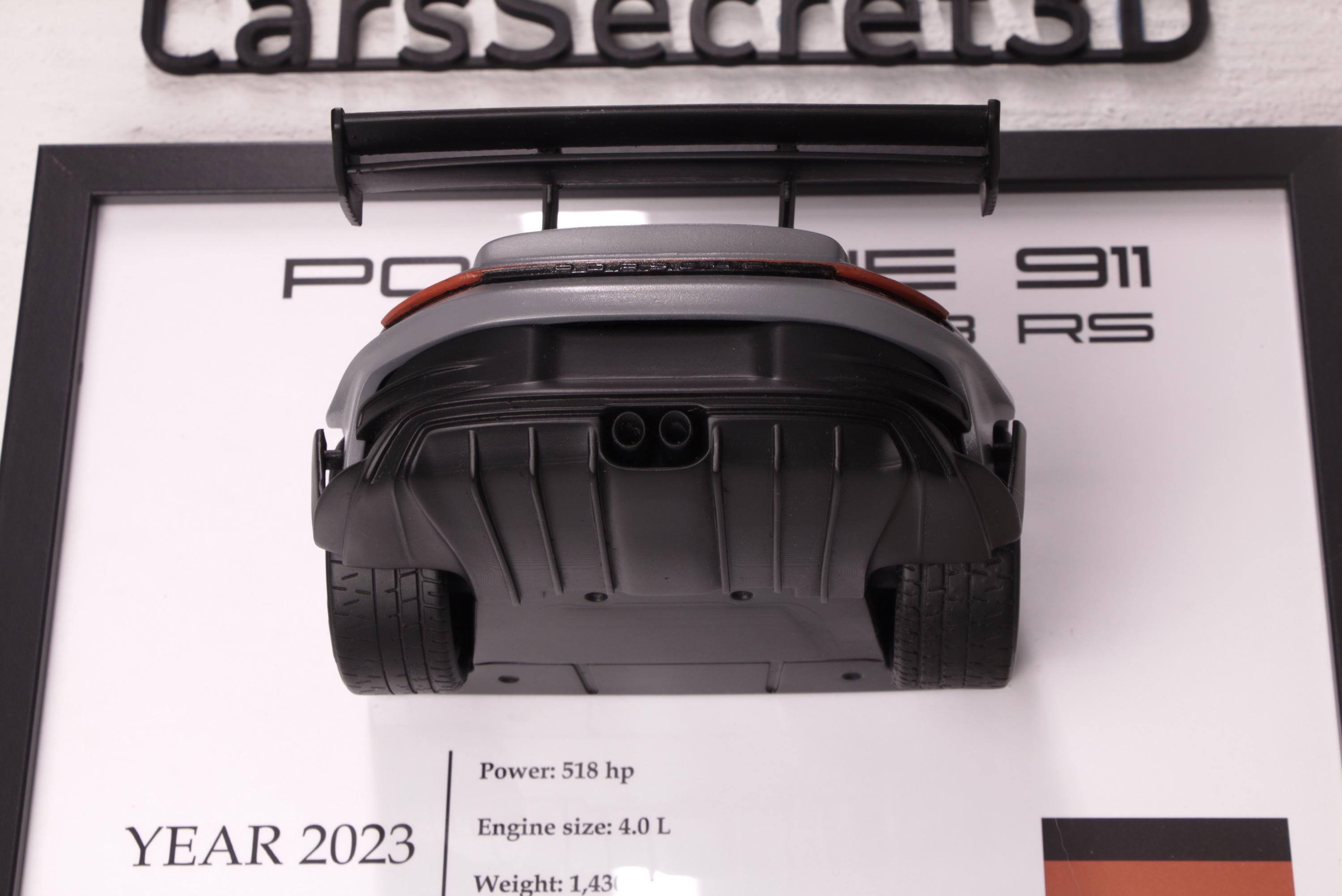3D Frame Wall Art Porsche 911 GT3 Rs Turbo3d Sports Car Framed Decor ...