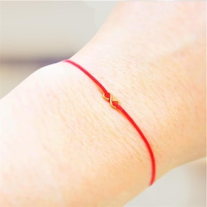 Braccialetti coordinati per coppie - Braccialetto infinito con filo rosso, regalo di anniversario