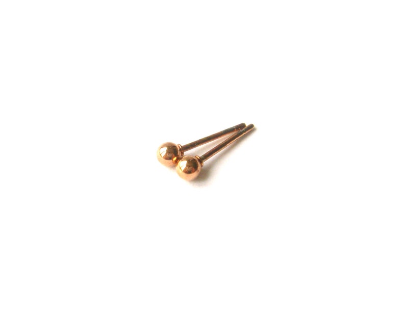 3mm Studs Stainless Steel Studs Hypoallergenic Studs Dainty Studs Classic Studs Best Gift Rose Gold Studs Small Studs Minimal Studs