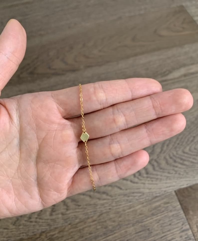 Gold Disc Necklace Small Circle Simple Layering Necklace Etsy