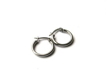 Small Stainless Steel Hoop Earrings: Hypoallergenic Minimalist Hoops