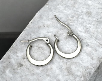 Stainless Steel Small Hoop Earrings: Sleek Minimalist Style