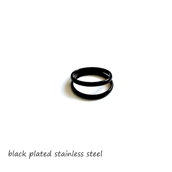 Black Ring, Thin Black Ring, Stackable Ring, Black Jewelry,  Gothic Ring, Skinny Ring, Couple Rings, Simple Rings, Black Promise Rings