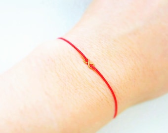 Couples Bracelet, Infinity Bracelet, Couple Bracelets, Red String Bracelet, 7th Anniversary Gift, Family Bracelet, Kabbalah Bracelets, Gifts