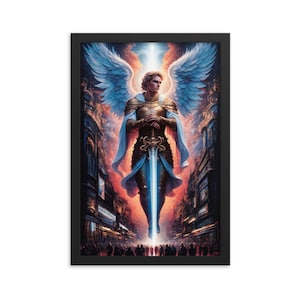 Art Saint Michel archange, impression archange Michel, saint Michel, saint Michel, ange de la bataille, ange guerrier, armée de Dieu, décoration de chambre ange