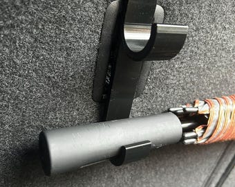 Auto Regenschirm & Taschen Halter für ISOFIX Haken Rücksitz Organizer für VW Audi Skoda Cupra Porsche schwarz