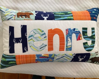 Custom Kid's Name Pillow 12 x 20
