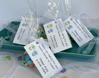 Oh So Sweet! - Baby Shower Favor Tags, Candy Shower Favors, M&Ms Baby Shower Favors, Skittles Shower Favor, Hugs and Kisses Shower Favor Tag