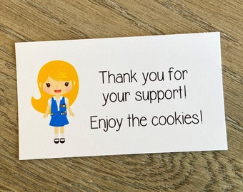 Scouts Thank You Tags - Cookie Sale Cards, Scouts Gift Bag Tag, Scouts Cookie Delivery Card, Cookie Sale Thank You Card, Cookie Delivery Tag