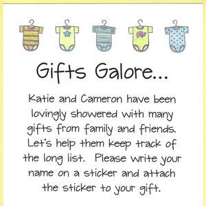 Gifts Galore Baby Shower Gift Table Sign - Baby Shower Printable Signs ...