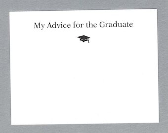 Graduation Advice Cards - Graduation Note Cards, High School Graduation Cards, Graduation Information Cards, College Graduation Advice Cards