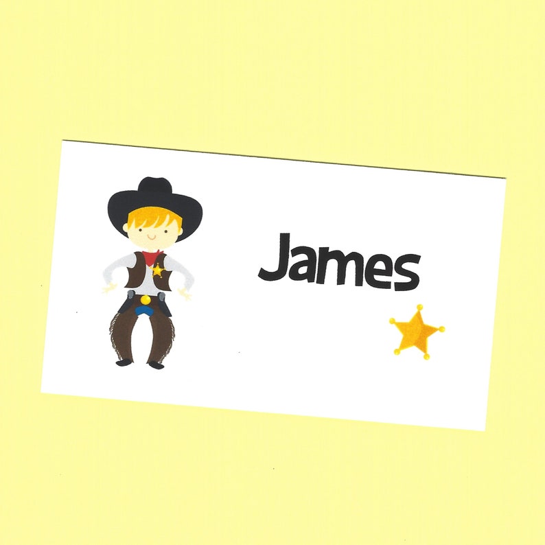 Cowboy Calling Cards Choose Your Cowboy Boys Cowboy Gift Etsy