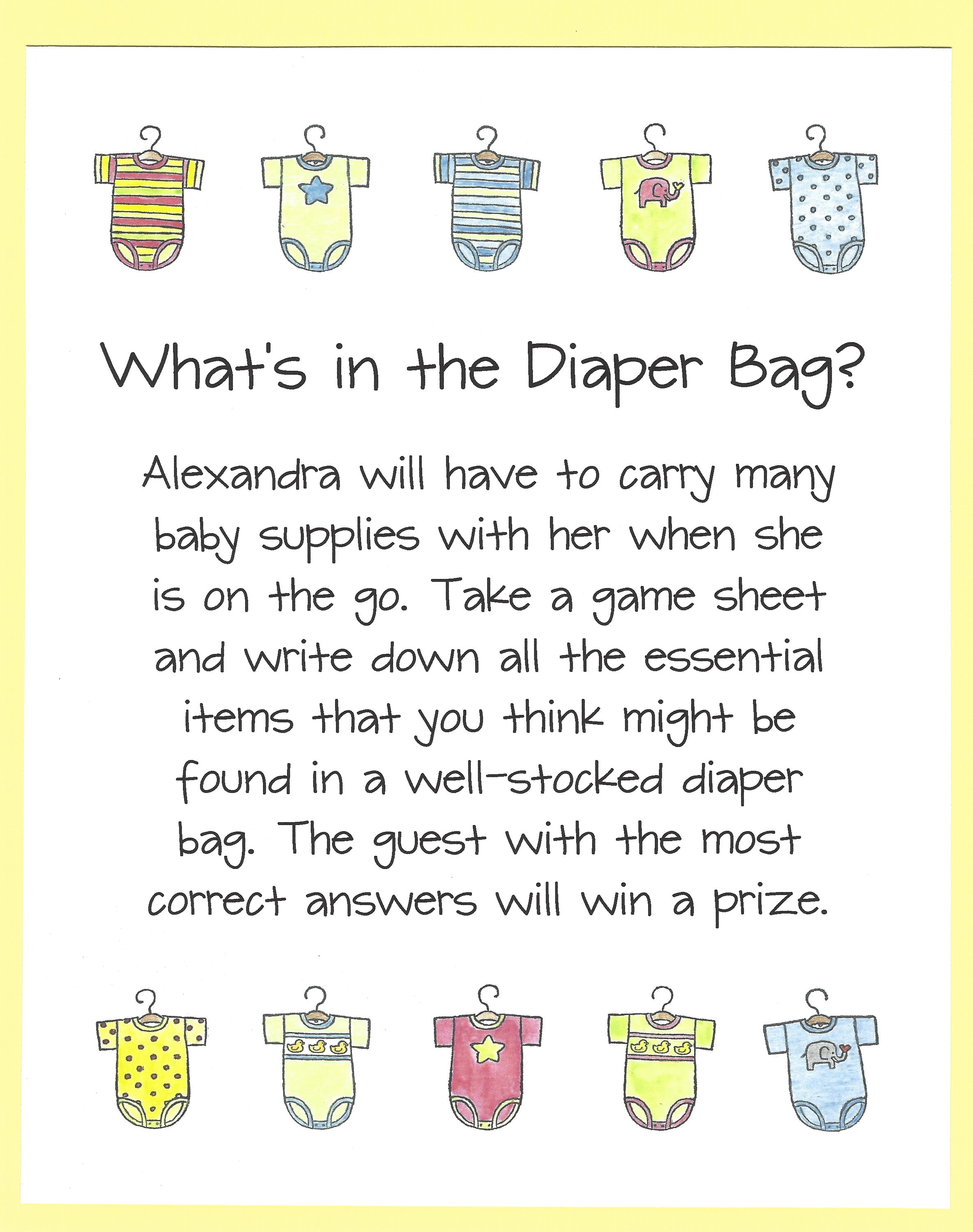 Baby items in the bag game 2025