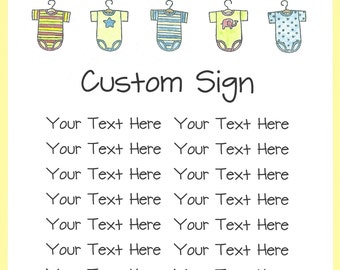 Custom Baby Shower Sign #1 - Baby Shower Printables, Baby Shower Game Instructions Signs, Baby Shower Activity Sign, Baby Shower Table Signs