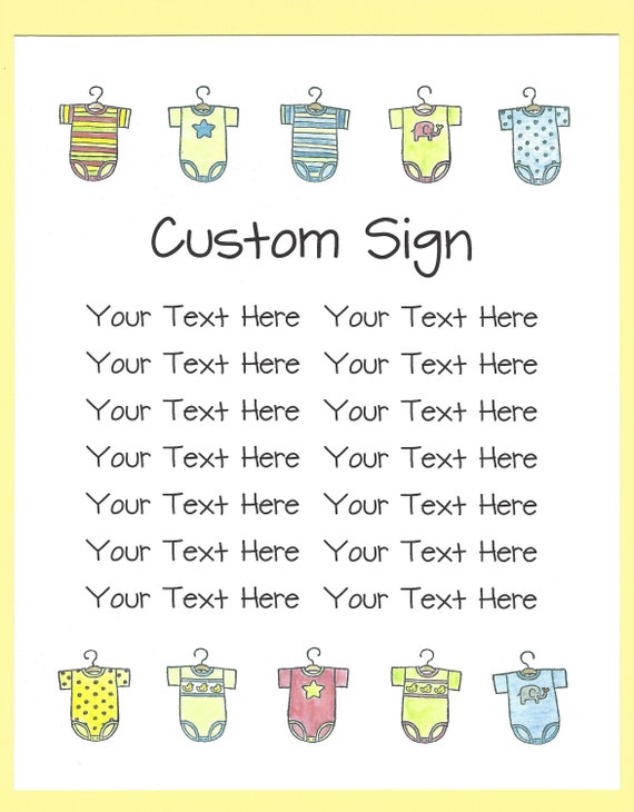 Custom Baby Shower Sign 1 Baby Shower Printables Baby - Etsy