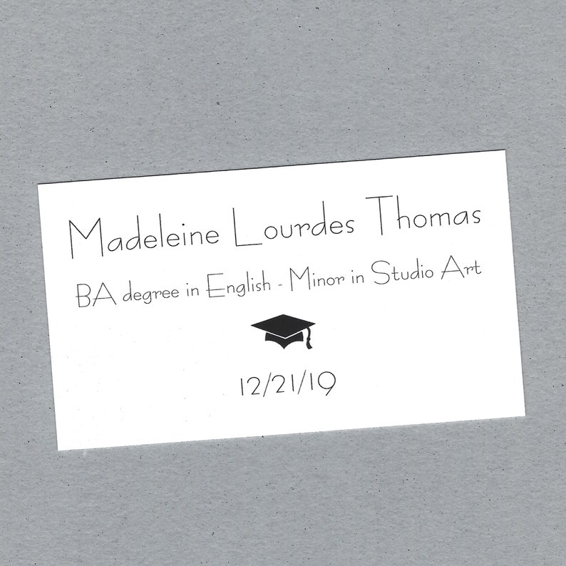 Graduation Insert Cards Graduation Announcement Insert Etsy