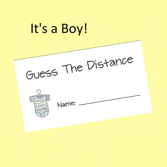 Guess the measurement baby shower clearance game