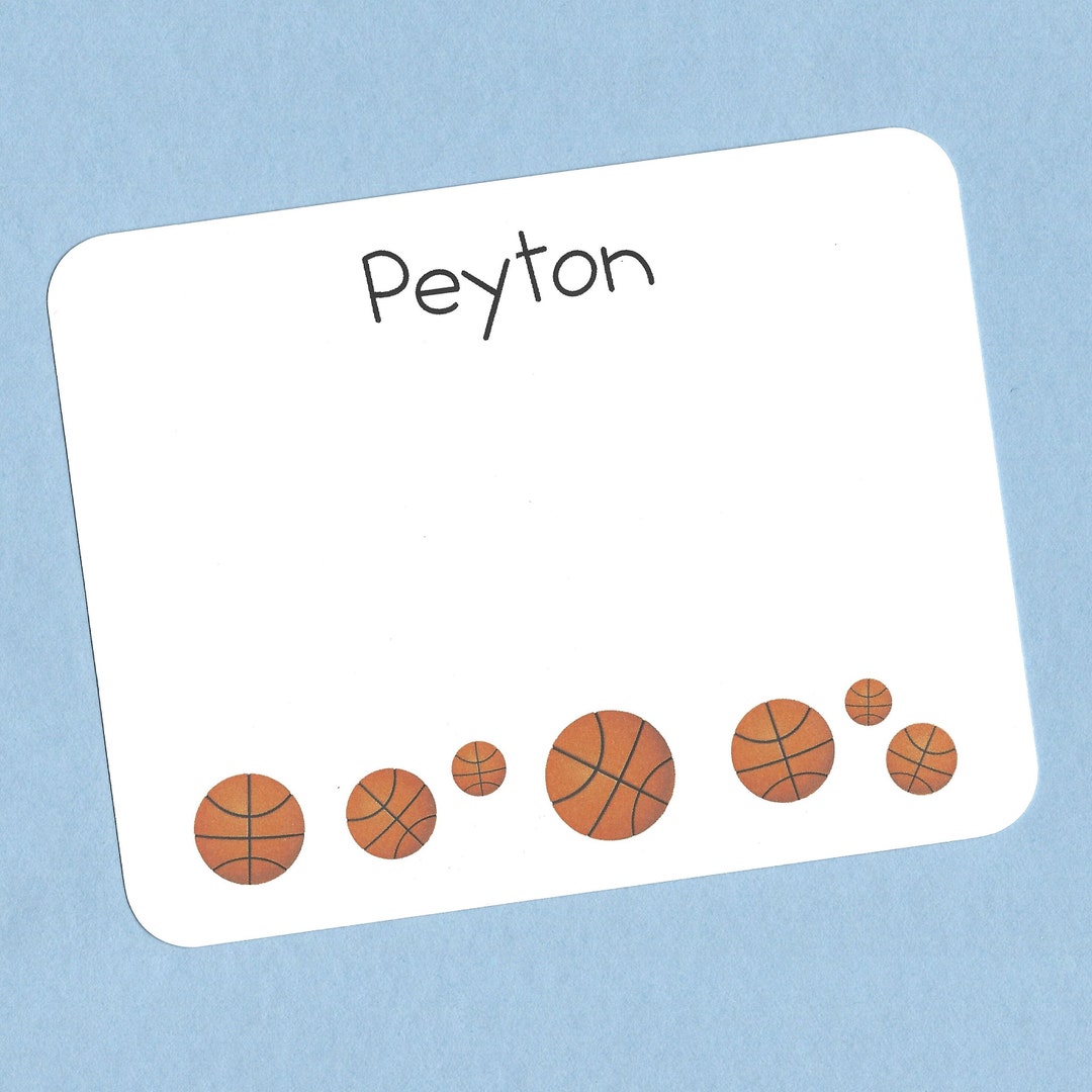 Basketball Note Cards Boys Basketball Cards, Custom Basketball Cards