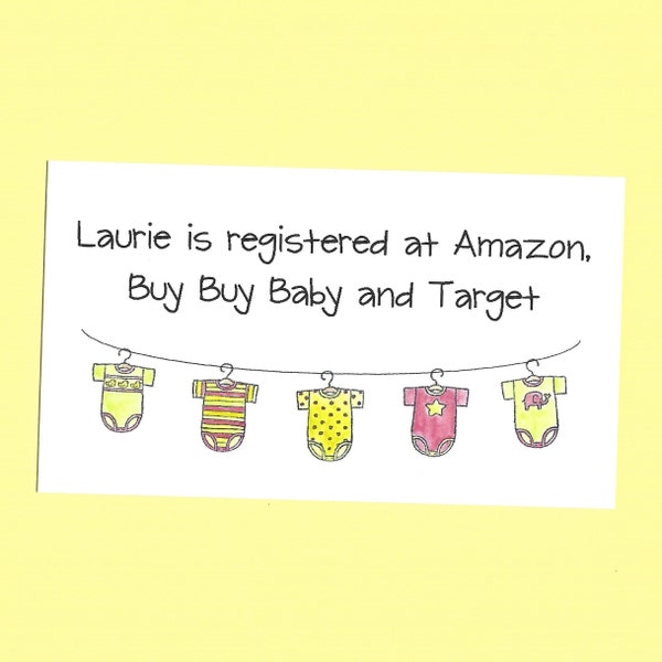 Baby Shower Gift Registry Cards - Baby Shower Invitation Enclosures, Baby Shower Insert Cards, Baby Gift Registry Cards, Baby Shower Gifts