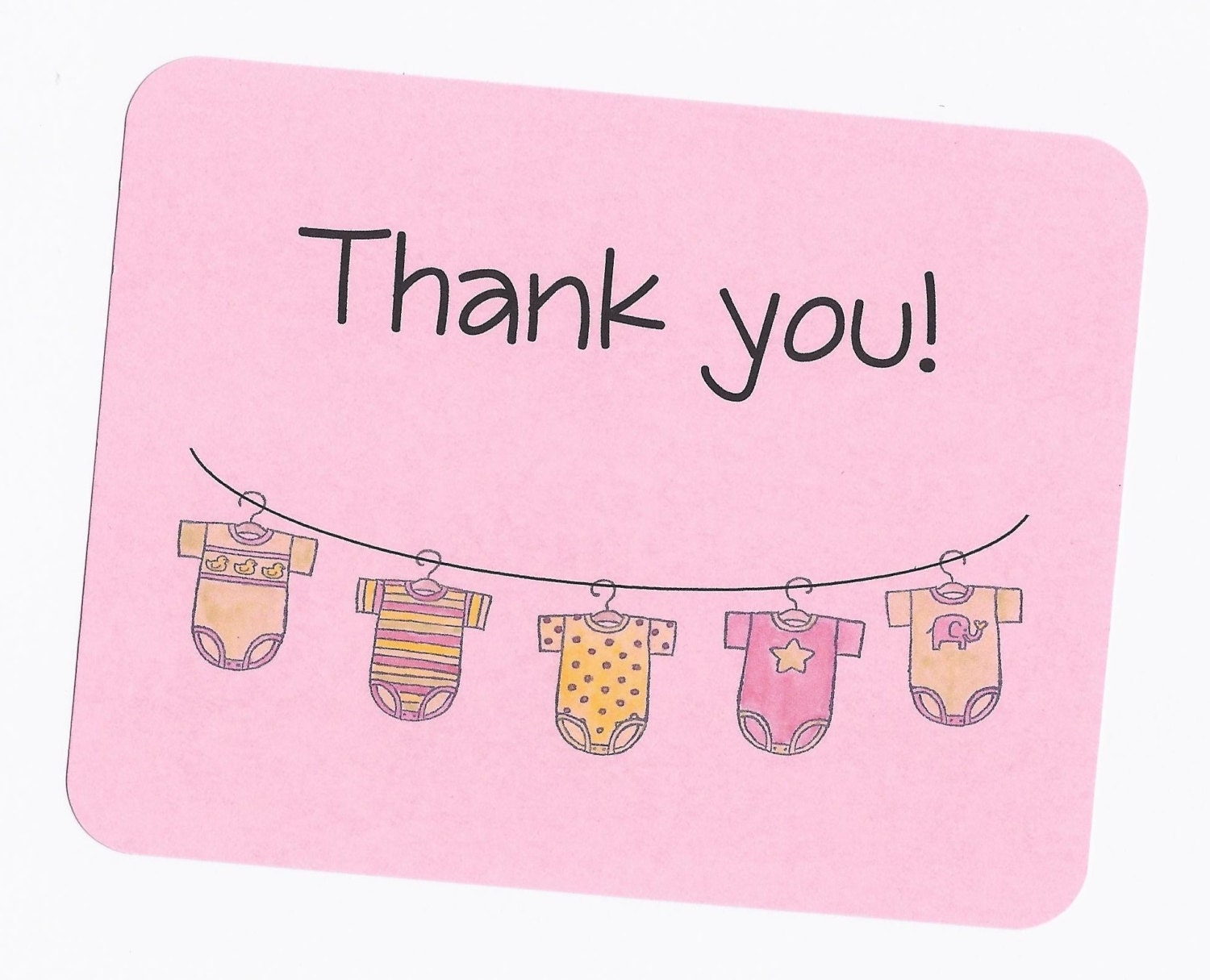 Baby Note Cards New Baby Thank You Cards Custom Baby Note Etsy