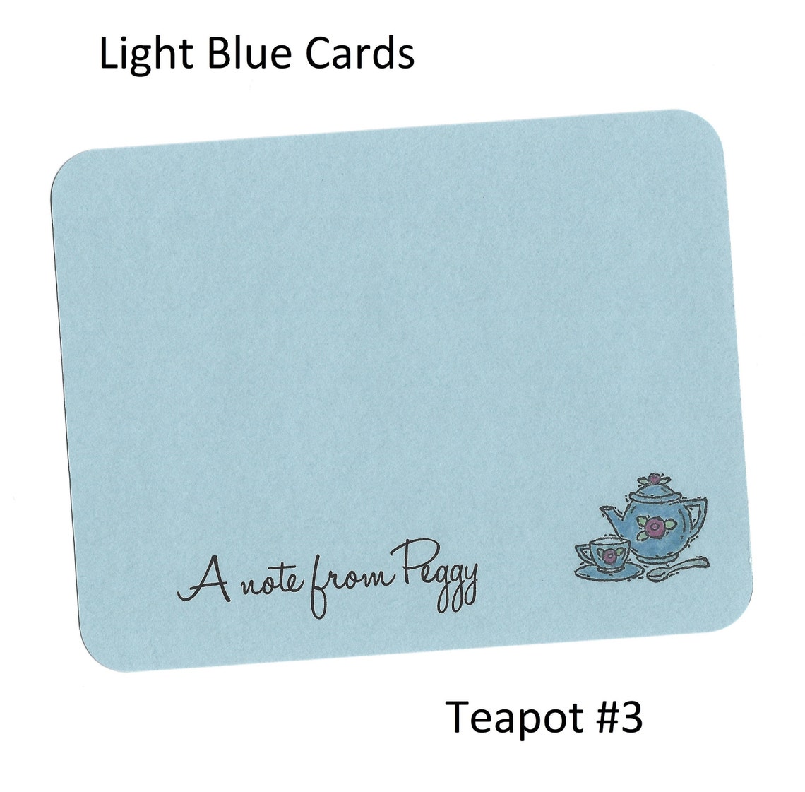 Tea Party Cards Flat Tea Cup Note Cards Tea Pot Note Cards Etsy