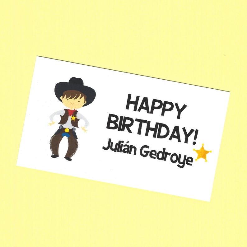 Cowboy Calling Cards Choose Your Cowboy Boys Cowboy Gift Etsy