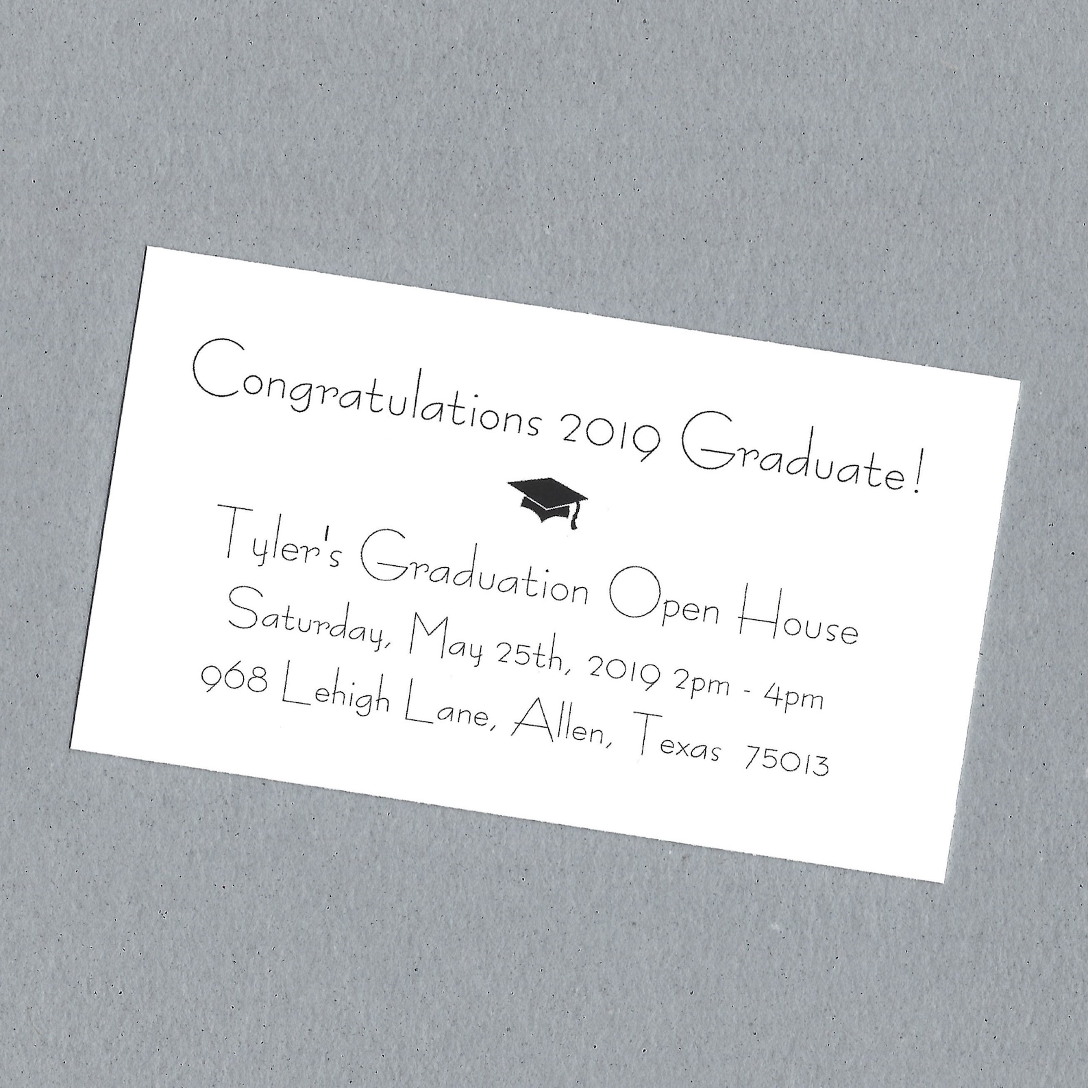 Graduation Insert Cards Graduation Announcement Insert Etsy