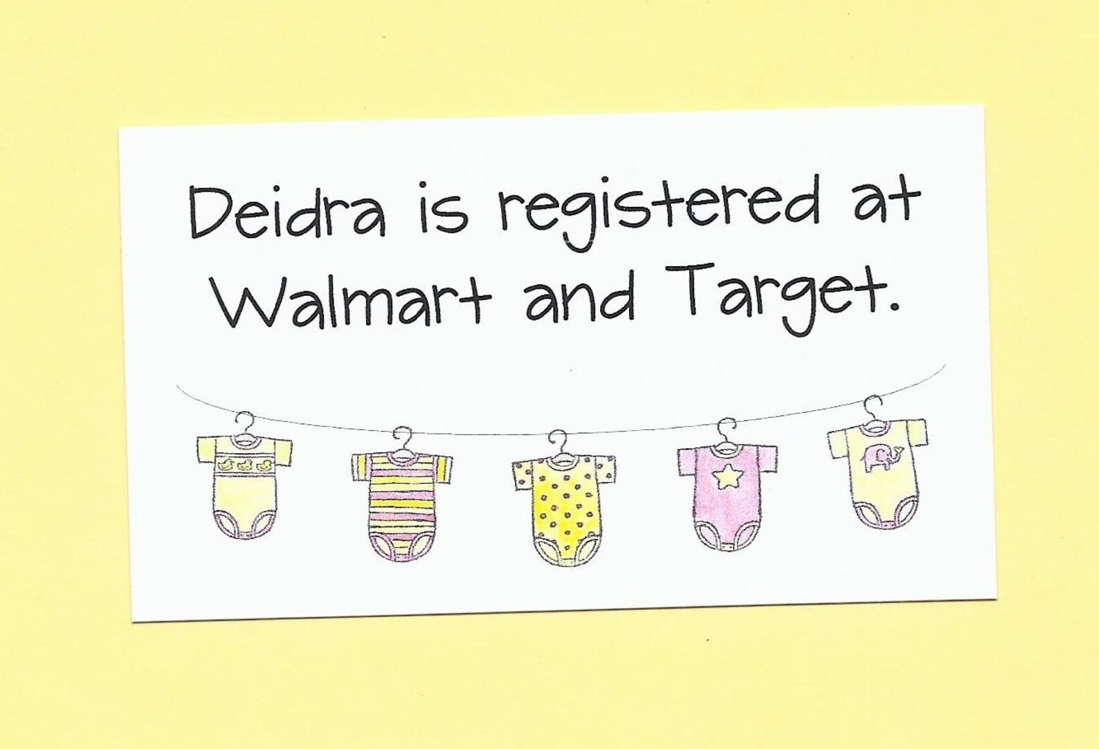 Baby Shower Gift Registry Cards Baby Shower Invitation - Etsy