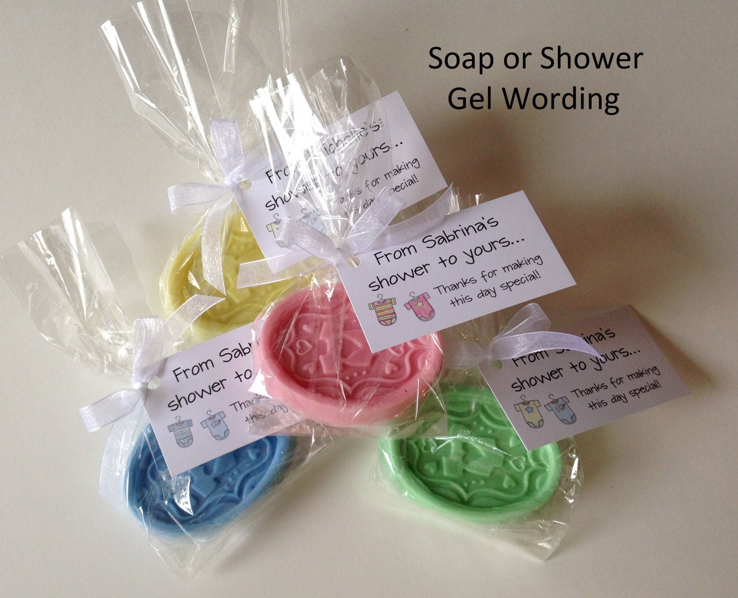 Baby Shower Favor Tags Bath Gel Baby Shower Favors Soap Etsy