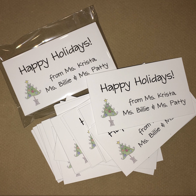 Christmas Tree Gift Enclosure Cards Family Christmas Gift Etsy