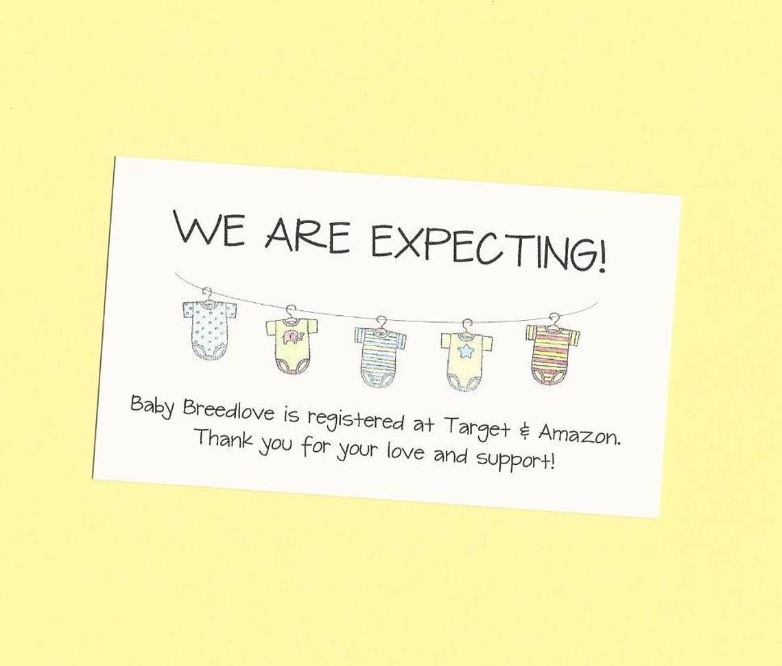 Baby Shower Gift Registry Cards Baby Shower Invitation Etsy