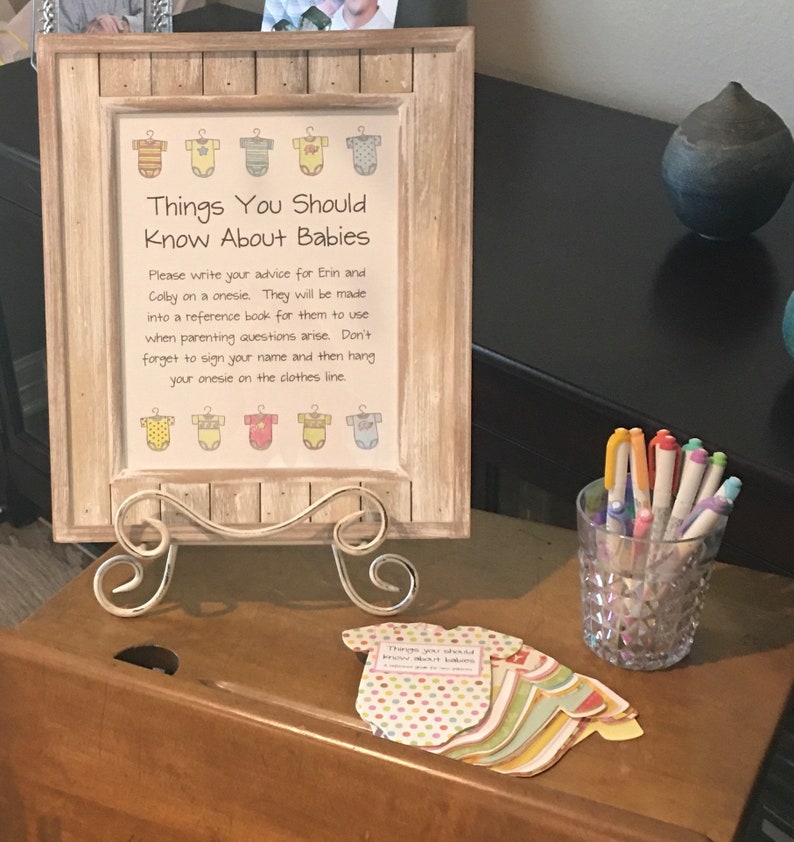 Things You Should Know About Babies Baby Shower Advice Game Etsy