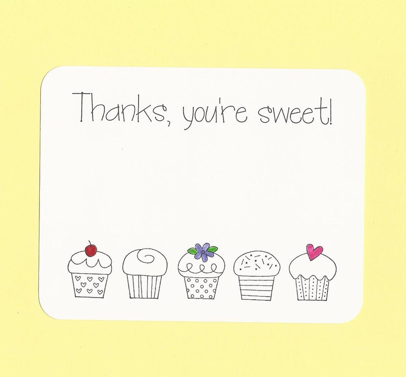 Flat Cupcake Thank You Cards Fill in the Blanks Cupcake Thank You Cards Cupcakes Coloring Thank You Notes Color Your Own Cupcakes Cards