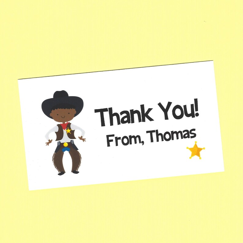 Cowboy Calling Cards Choose Your Cowboy Boys Cowboy Gift Etsy