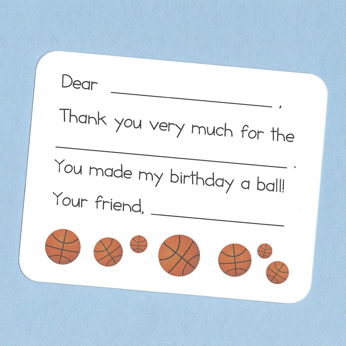 Basketball Note Cards Boys Basketball Cards Custom Etsy Italia