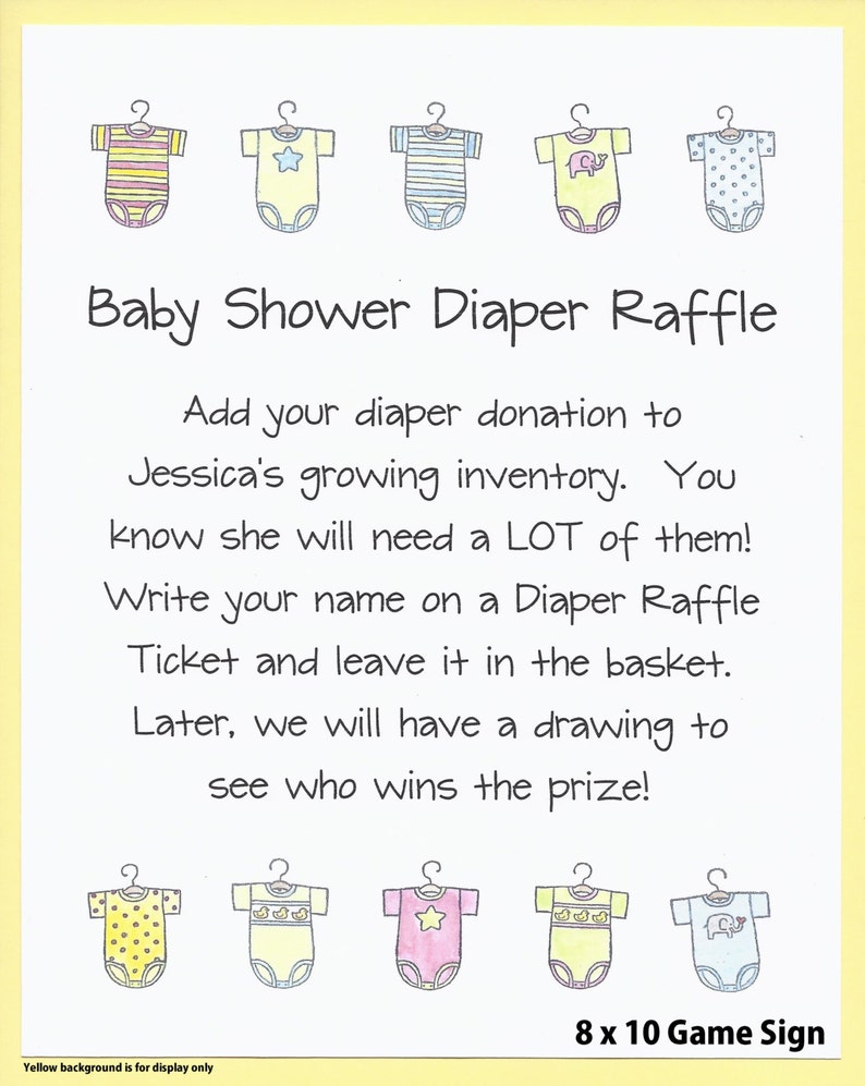 Diapers for Baby Shower Game Diapers for Mommy Baby Shower Game Tickets and Invitation Inserts Diaper Raffle Baby Shower Game with Sign