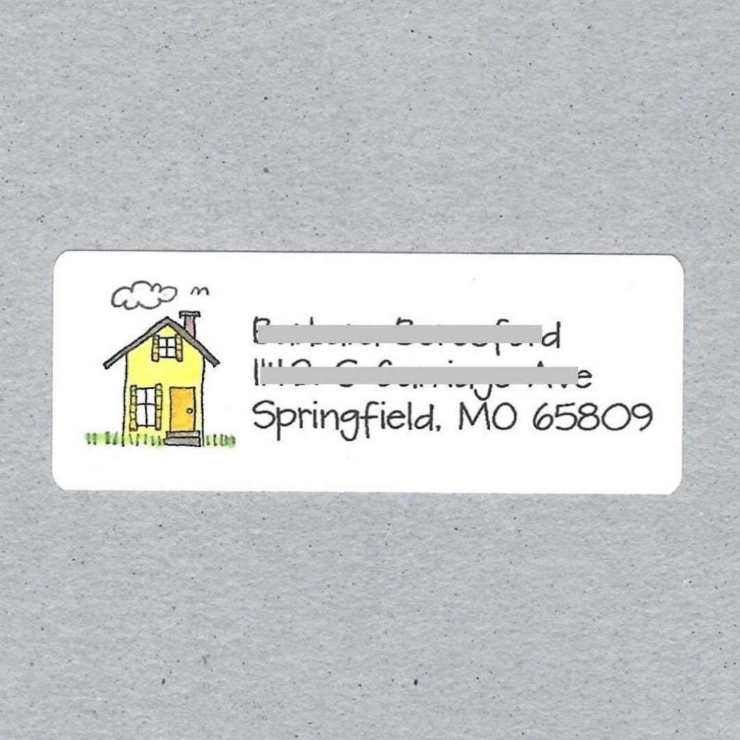 House Return Address Labels 30 per Sheet Change of Address Labels, New