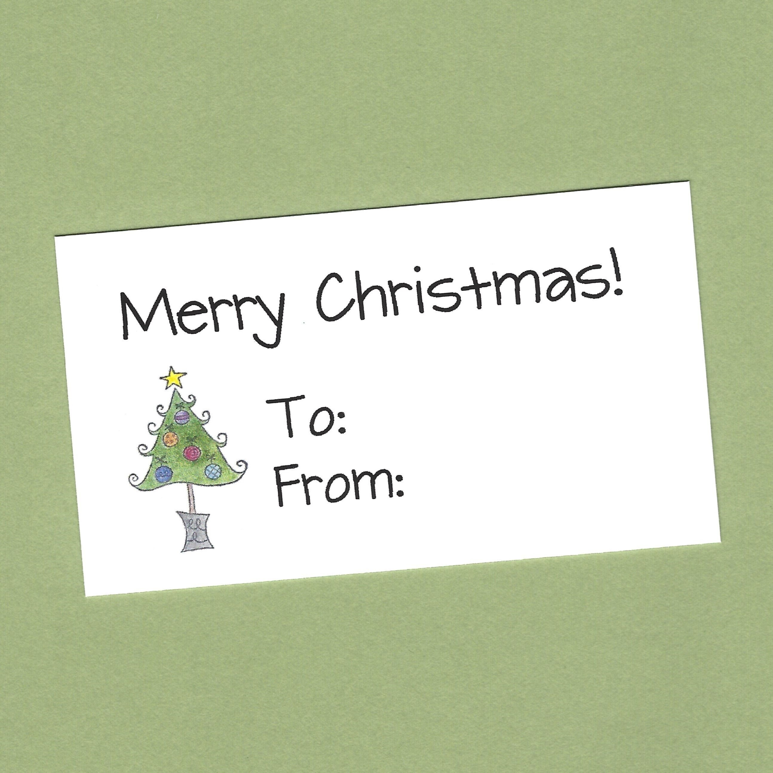 Christmas Tree Gift Enclosure Cards Family Christmas Gift Etsy