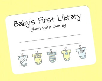 Baby Bookplate - Baby Shower Bookplates, Bring a Book Baby Shower, Baby Gift Bookplate, Baby Library Shower Bookplates, Baby Book Gift Label