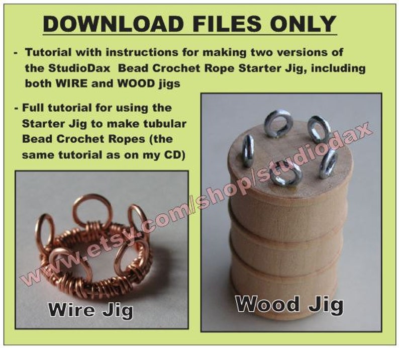 How to Make and use a Crochet Bead Rope Starter Jig: Download Tutorial Pack image 1