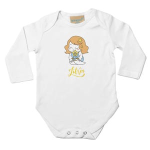 Classic Baby Long Sleeve Bodysuit White | Libra NB - 12M