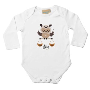 Classic Baby Long Sleeve Bodysuit White | Libra NB - 12M