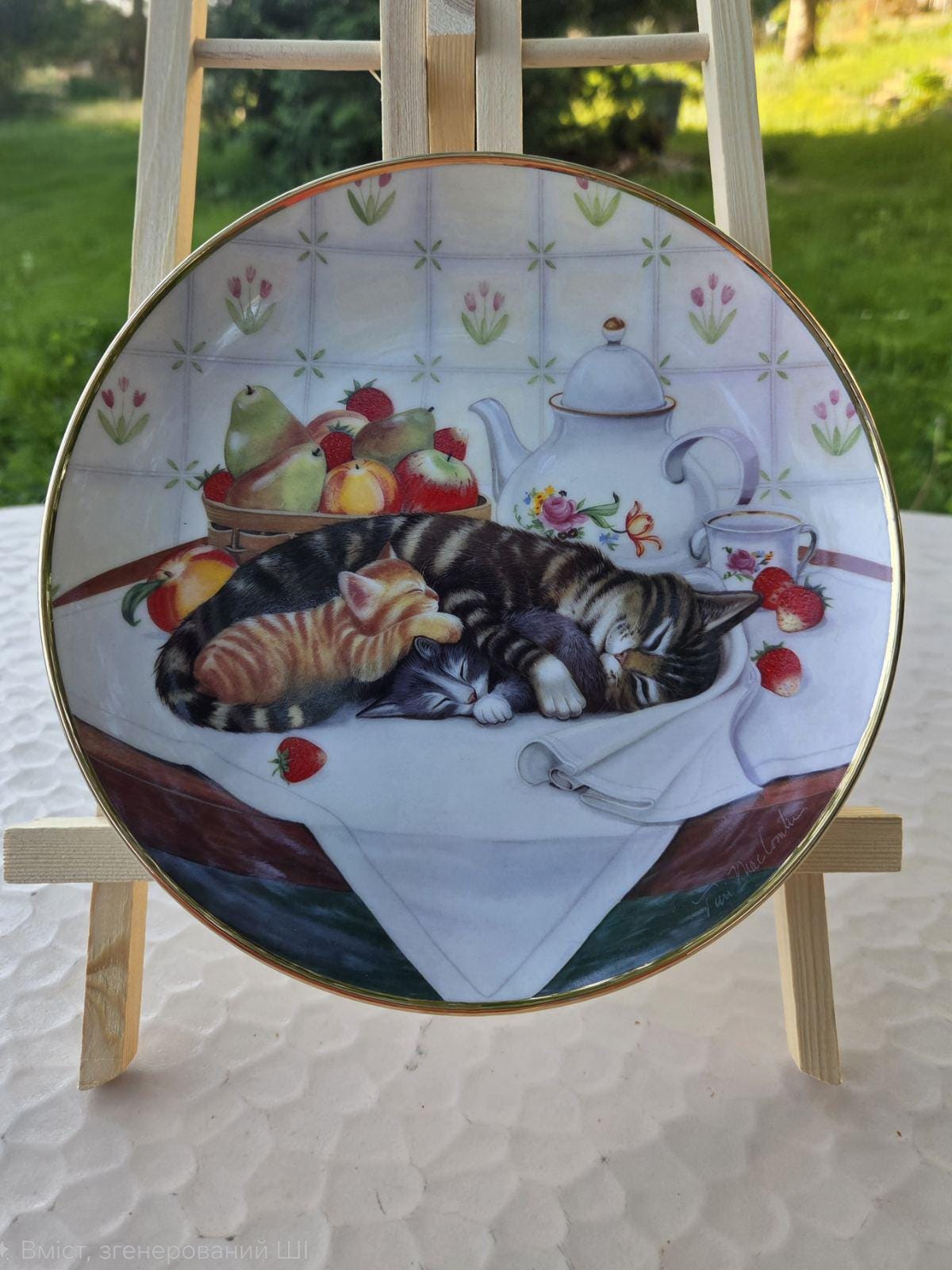 Franklin Mint Cat Nap Plate - Etsy