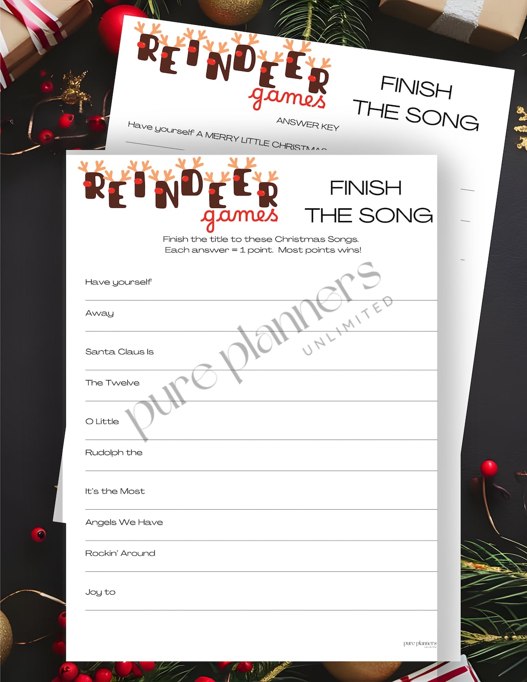 Music Trivia, Christmas Printable Game, Christmas Music Trivia ...
